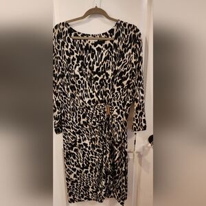 Calvin Klein 20W long sleeve animal print dress NWT